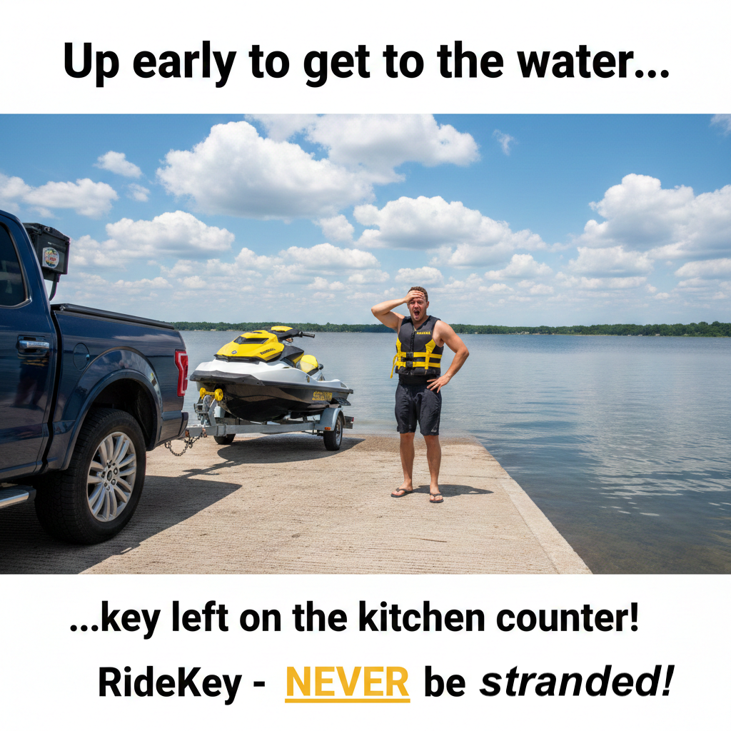 Forgotten or lost key -Never be stranded - RideKey backup solution